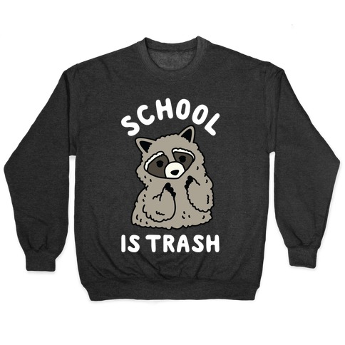 School Is Trash Raccoon Pullover