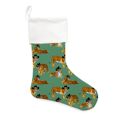 Tigers in Cowboy Hat Pattern Stocking