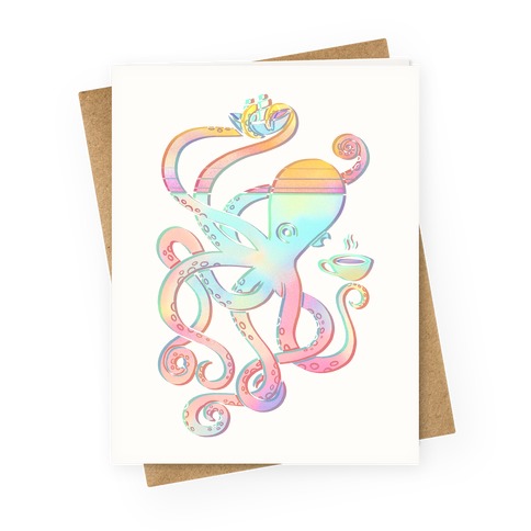 Tea Shanty Kraken Greeting Card