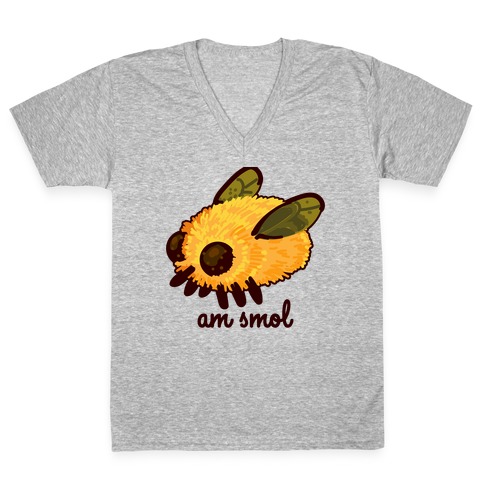 Am Smol Bee Fly V-Neck Tee Shirt