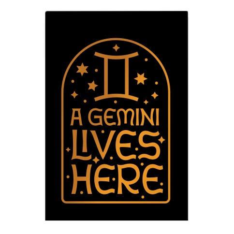A Gemini Lives Here Garden Flag