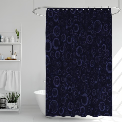 Gallifreyan Text Pattern Shower Curtain