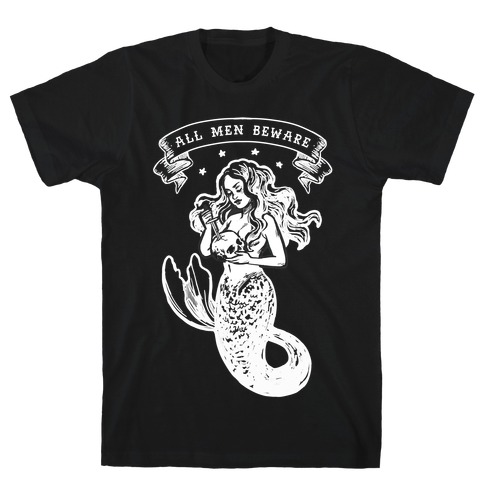 All Men Beware Vintage Mermaid T-Shirt