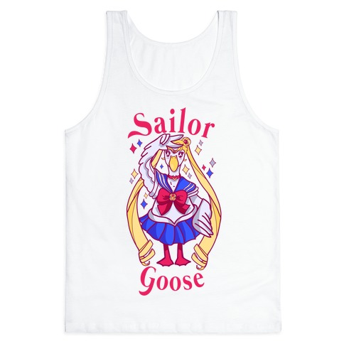 Sailor Goose White Tank Top