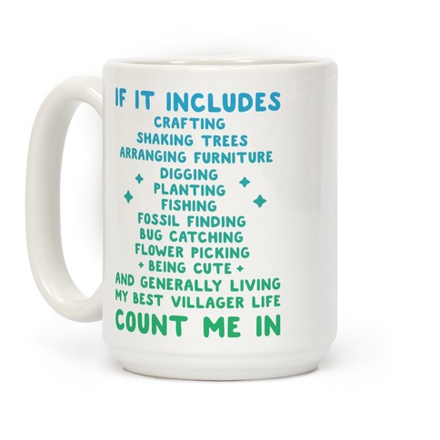 Animal Crossing Activities Count Me In Coffee Mugs | LookHUMAN