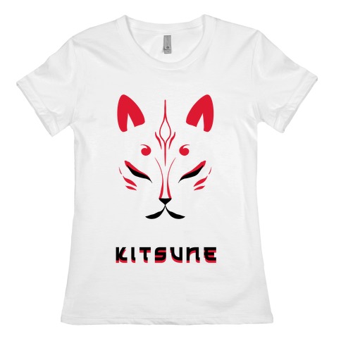 Kitsune Face Womens T-Shirt