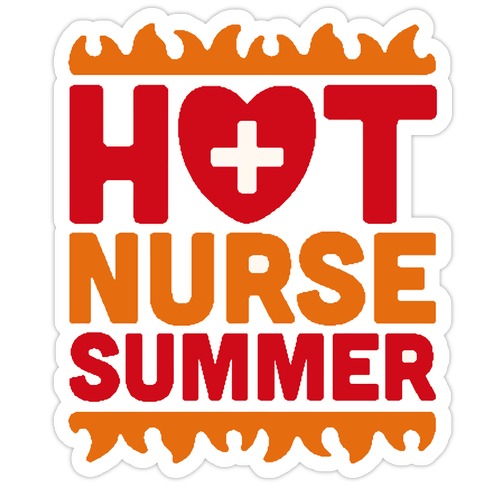 Hot Nurse Summer Parody Die Cut Sticker
