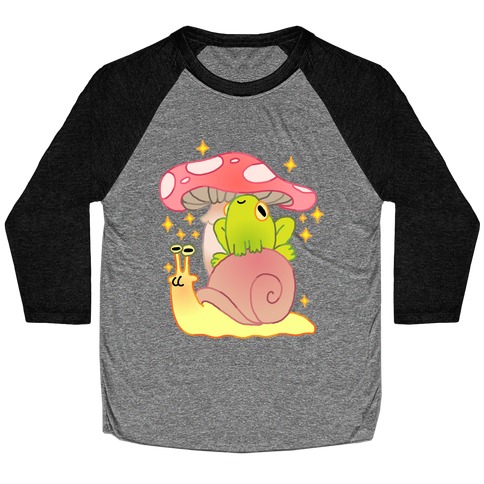 Cute Snail & Frog Baseball Tee