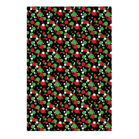 Red And Green Holiday Confetti Garden Flag