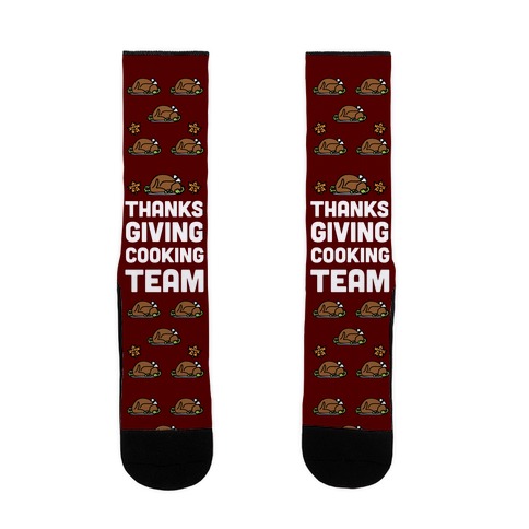 Thanksgiving Cooking Team Sock