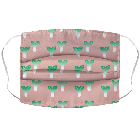 Little Sprouts Pink Pattern Accordion Face Mask