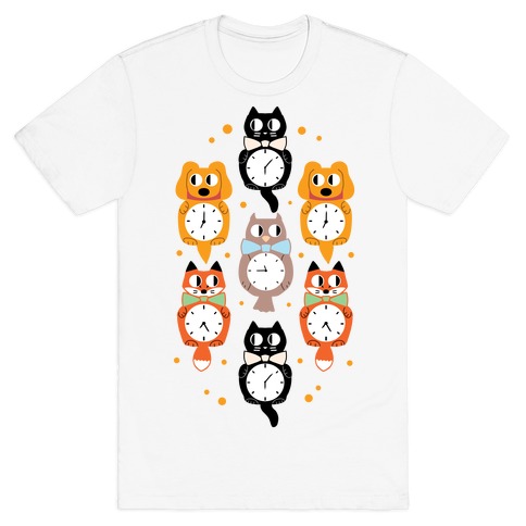 Animal Clock Pattern T-Shirt