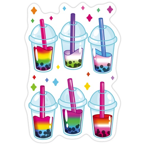 Mini Boba Drink Stickers