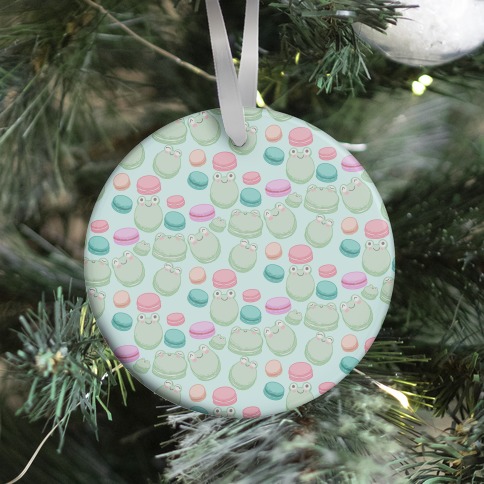 Frog Macarons Pattern Ornament