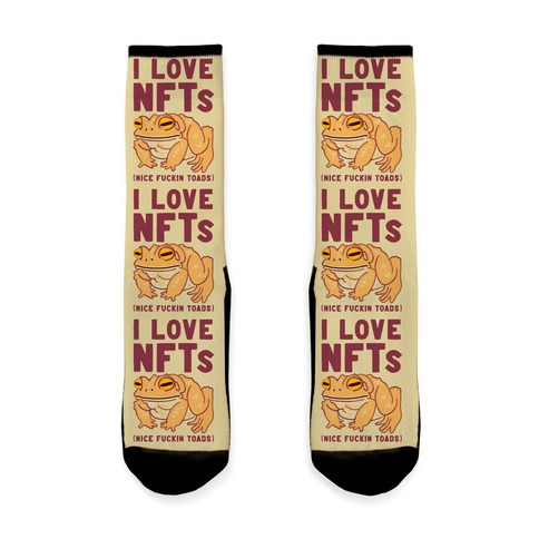 I Love NFTs (Nice F***in Toads) Sock