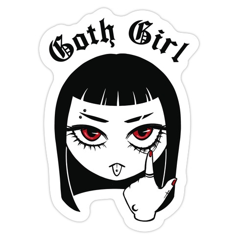 Goth Girl Die Cut Sticker