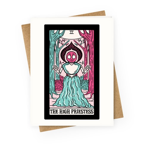 The High Priestess Flatwoods Monster Tarot Card Parody Greeting Card