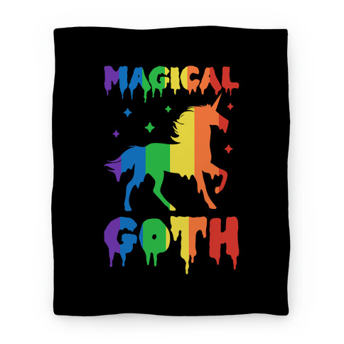 Magical Goth Unicorn Blanket