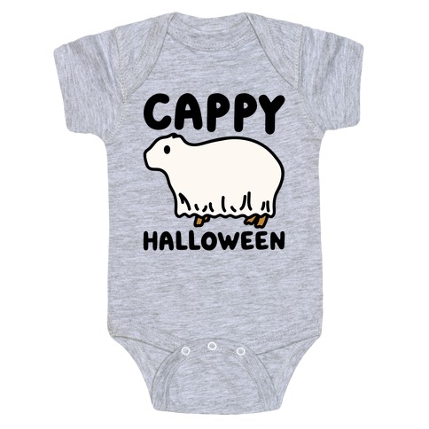 Cappy Halloween Capybara Parody Baby One-Piece