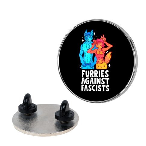 Furries Against Fascists Pin