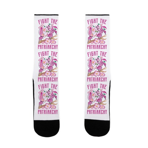 Fight The Patriarchy Orchid Mantis Sock