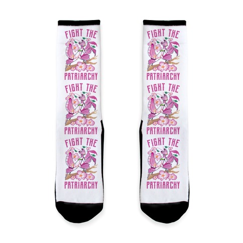 Fight The Patriarchy Orchid Mantis Sock