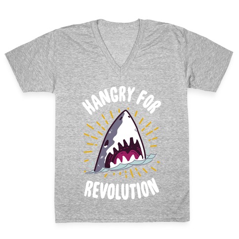 Hangry For Revolution V-Neck Tee Shirt