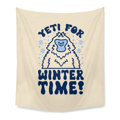 Yeti For Winter Time Tapestry