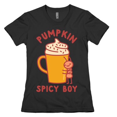 Pumpkin Spicy Boy wht Womens T-Shirt