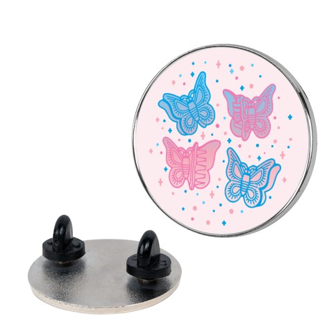 Butterfly Clips Trans Pride Pin