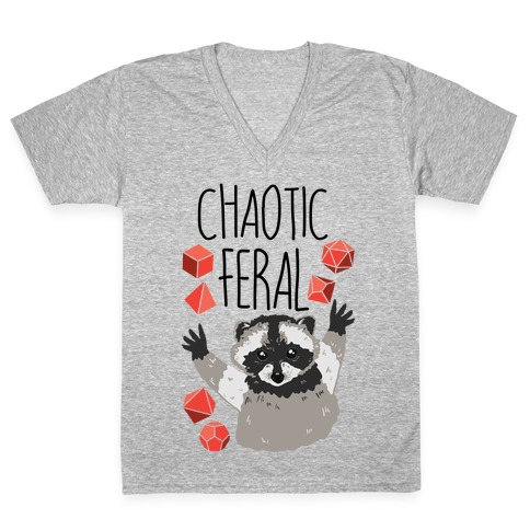 Chaotic Feral V-Neck Tee Shirt