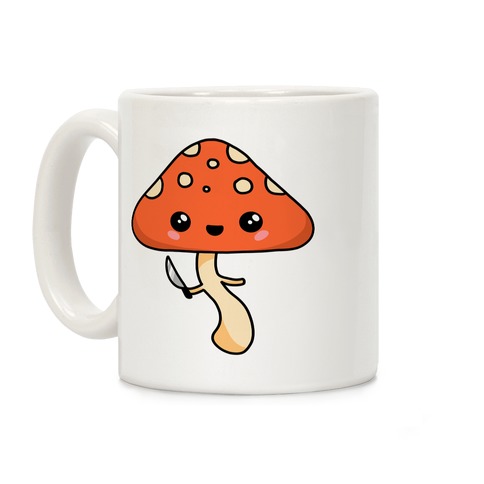 Mushroom With Knife Coffee Mug