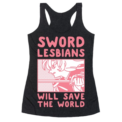 Sword Lesbians Will Save the World Utena Racerback Tank Top