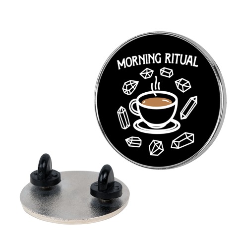 Morning Ritual Coffee and Crystals Pin