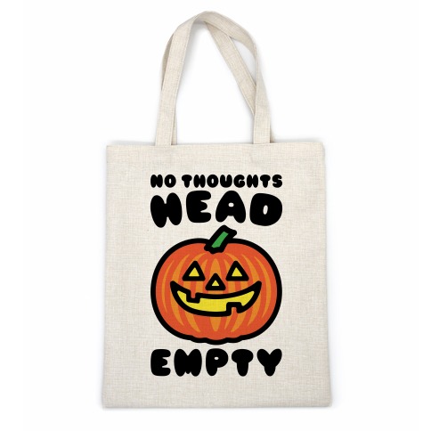 No Thoughts Head Empty Jack O' Lantern Casual Tote