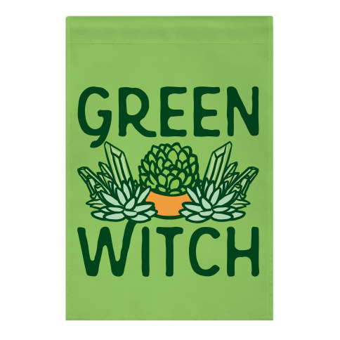 Green Witch Garden Flag