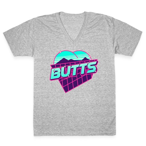 Retro Butts V-Neck Tee Shirt