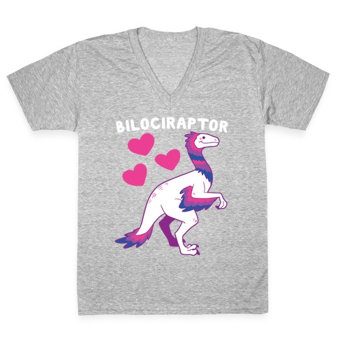 Bilociraptor V-Neck Tee Shirt