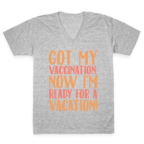Vaccination Vacation V-Neck Tee Shirt