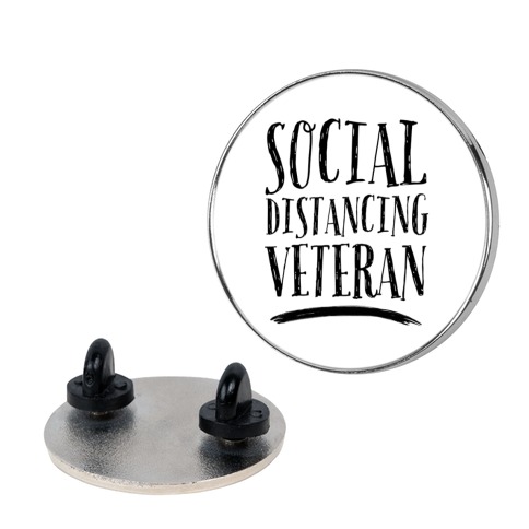 Social Distancing Veteran Pin