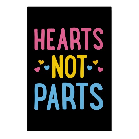 Hearts Not Parts (Pansexual) Garden Flag