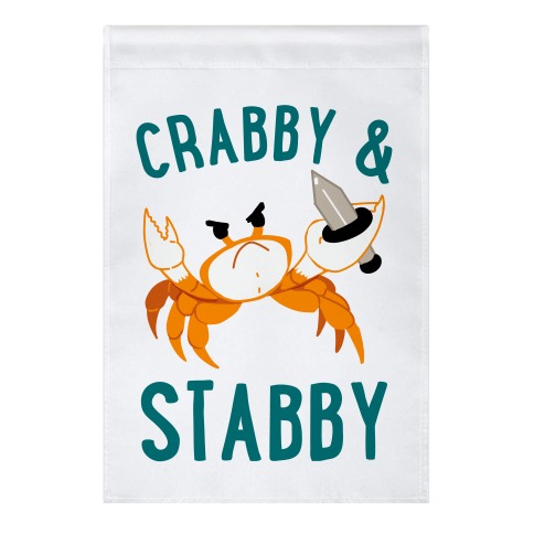 Crabby & Stabby Garden Flag
