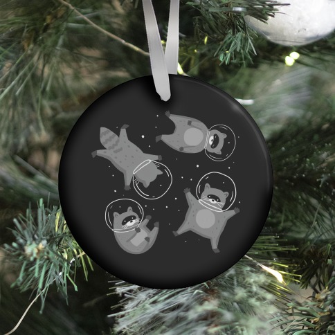 Raccoons In Space Ornament