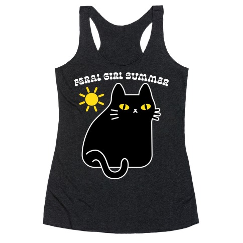 Feral Girl Summer Cat Racerback Tank Top