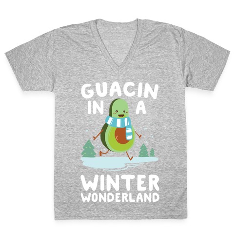 Guacin' In a Winter Wonderland V-Neck Tee Shirt