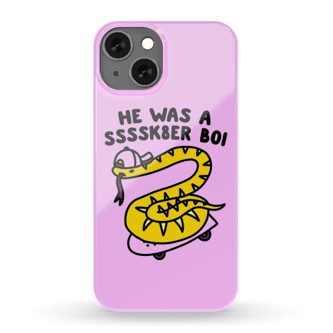 He Was A Ssssk8er Boi Skater Snake Phone Case