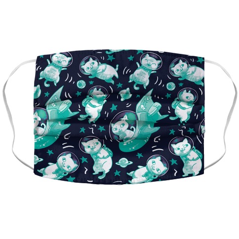 Cats In Space Accordion Face Mask