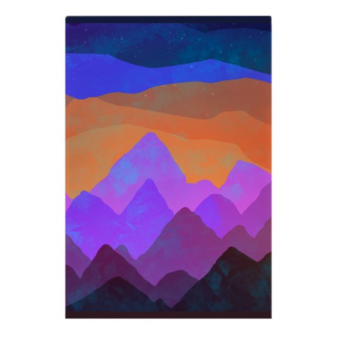 Abstract Mountain Sunset Garden Flag