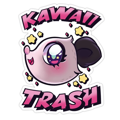 Kawaii Trash Die Cut Sticker