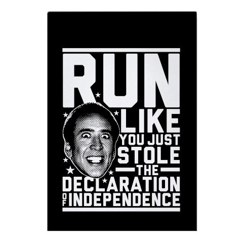 Run Like Nick Cage Garden Flag